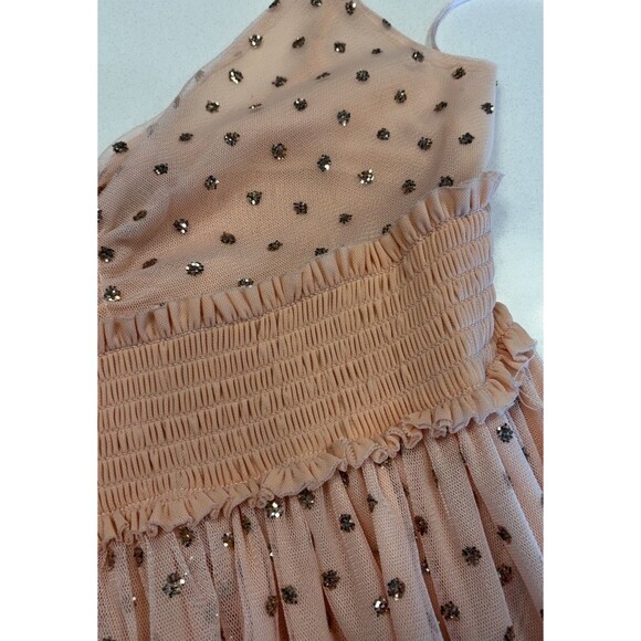 Intimately Free People Want To Have Fun Glitter Polka Dot Maxi Dress Size S Peac - Picture 11 of 11